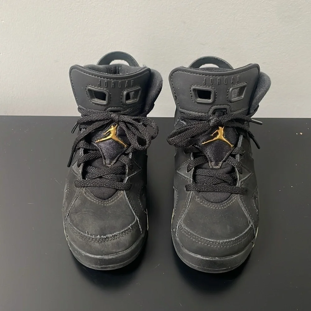 Nike Air Jordan 6 Retro DMP Black Gold 13 little kids 2020 release CT4965-007 - Picture 3 of 14